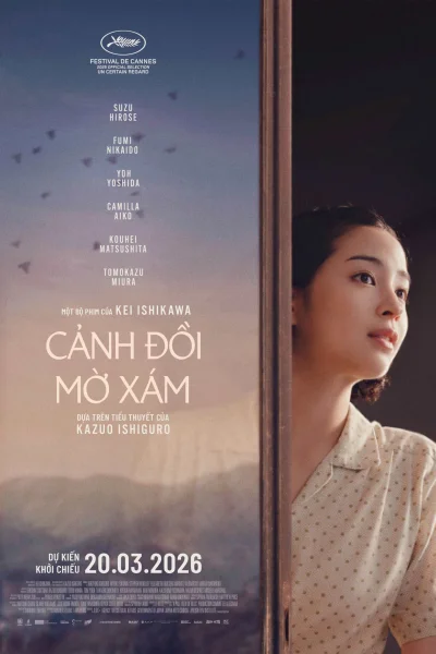Cảnh đồi mờ xám